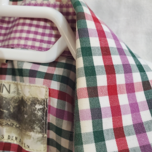 Vintage Alpin de luxe Oktoberfest Checkered Multicolour Shirt Men's Size XL - Picture 6 of 6